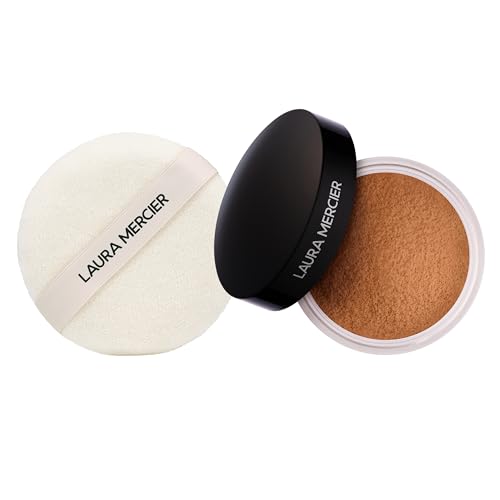 Image of Laura Mercier Translucent Loose Setting Powder & Velour Puff Set - 24HR Shine Control, Soft Matte Finish, 16HR Wear - Includes 100% Cotton Applicator for a Flawless Face