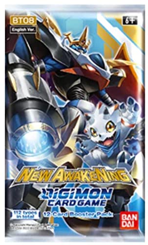 Bandai 2022 Digimon English Tcg New Hero [Bt08] Booster Box - 24 Packs Or 12 Cards Each!, Multicolor, (Bcl2611042) #TOP1