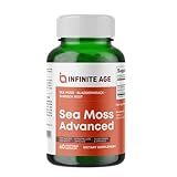 INFINITE AGE 1250mg Sea Moss Advanced Superfood Capsules, 60 Count - High-Potency, Vegan, Made in The USA - Irish Seamoss, Bladderwrack, Burdock Root - Overall Health, Immunity Support