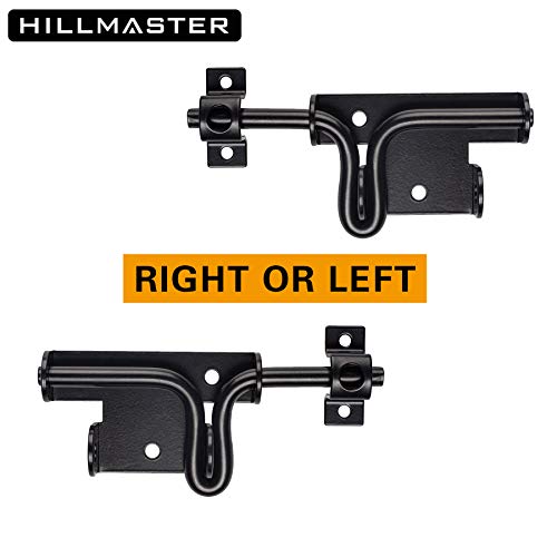 Hillmaster Slide Bolt Gate Latch For Wooden Fence Door Lock With Padlock Hole,Heavy Duty Sliding Bolt Gate Lock Door Latch Black Barrel Bolt Slide Latches Gate Hardware For Wood Vinyl Fenc Barn Shed thumb #2