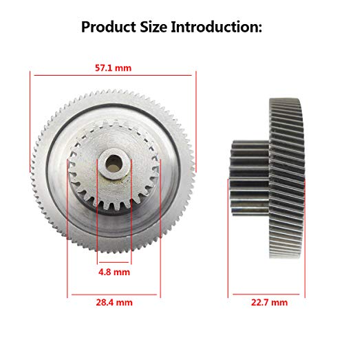 image for Qnbes Slide Out Motor Gear, 18:1 Ratio Metal Stripped Gear Fit for RV 
