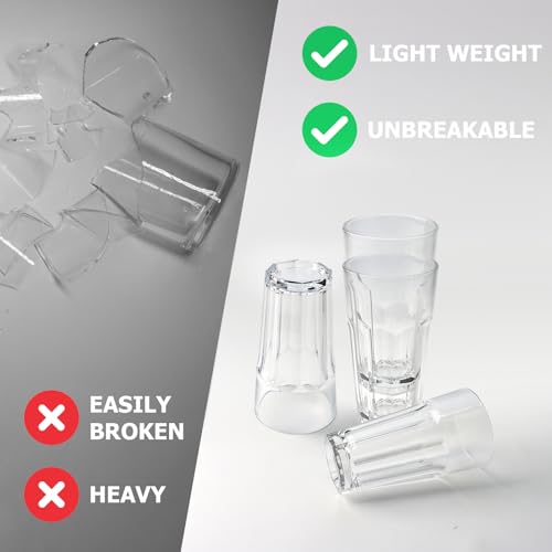 Gobelets en plastique réutilisables lavables lave-vaisselle pour eau et bibite - 4
