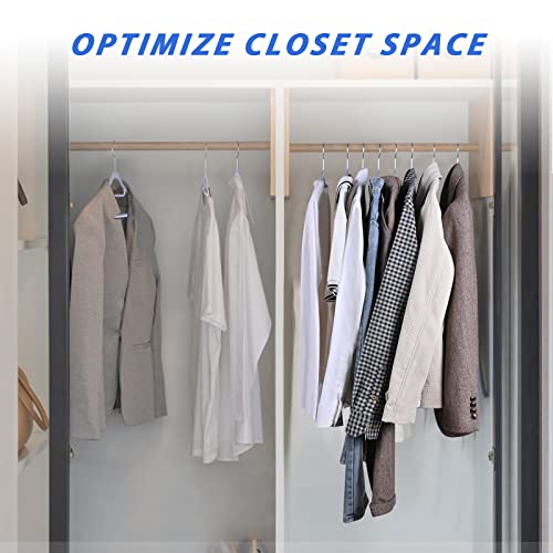 Heavy Duty Standard Plastic Hangers 60 Pack With Non-Slip Design,360°Swivel Hook Space Saving Organizer For Bedroom Closet,Shirts,Pants,Strong Enough For Coat #TOP6