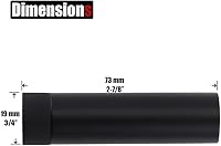 Vista 2 de JQK Tope de puerta, 2-7/8 pulgadas, tope de puerta amortiguador de sonido de acero inoxidable 304, protector de pared, paquete de 8, negro mate