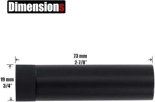 Miniatura 10 de JQK Tope de puerta, 2-78 pulgadas, acero inoxidable 304, amortiguador de sonido, tope de puerta, parachoques de pared, paquete de 8, blanco,