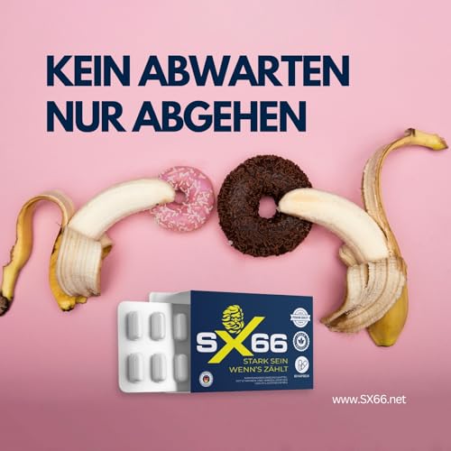 SX66 Kapseln - innovativer Superfood Komplex für Männer mit Arginin, Forskolin - Premium Lust Kapsel für den aktiven Mann - Formel für männliche Lust