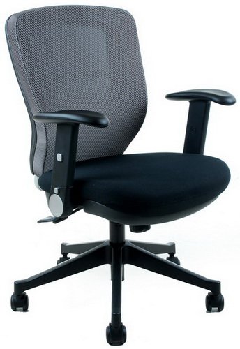 hjh OFFICE Traffic 10 Silla de Oficina, Tela, Negro y Gris, 48.0x58.0x103.0 cm