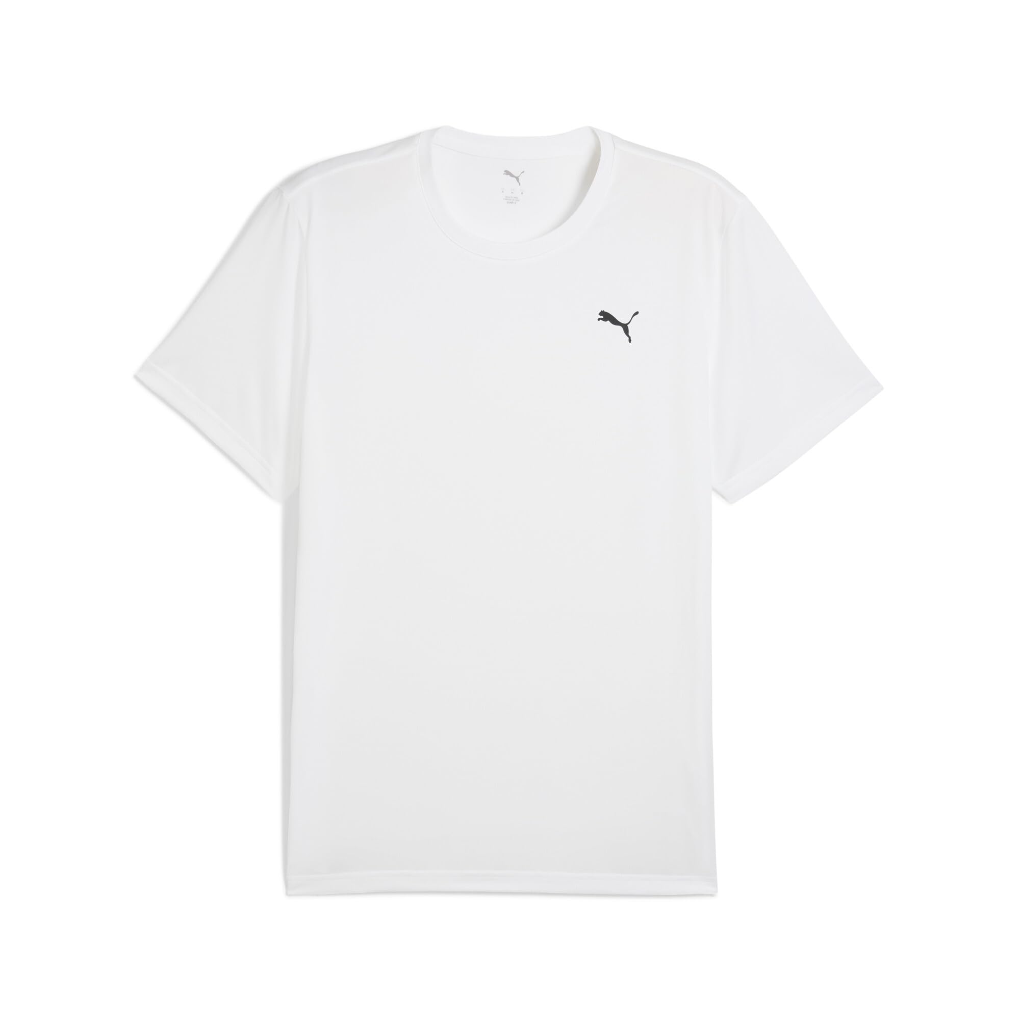 Puma Men's White M Tad Essentials Solid Cat Tee (Lc S T-Shirt in Size L, Sports Direct