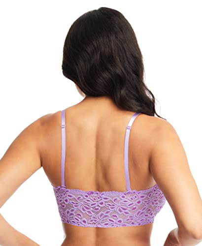 Jenny Jen Women's Amber Bandeau Bra With Adjustable Straps, Unpadded & Unlined Wireless Tube Top Bralette, Everyday Lingerie (Medium, Pastel Lilac/Orchid) #TOP1