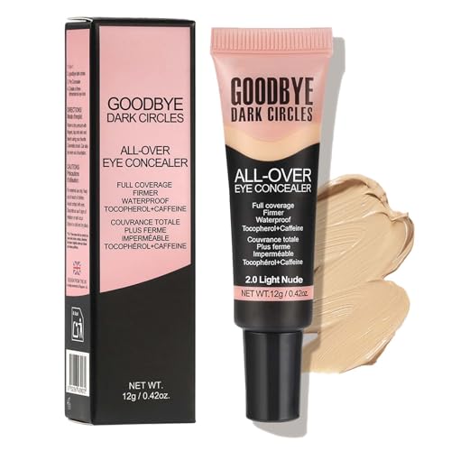 Clawrex Undereye Concealer Augenringe, Flüssiger Concealer Make Up, Color Corrector für Dark Circles Red Marks, High Coverage Wasserdichte Abdeckstift Gesicht, Leichte, Natural Finish(02#Light Nude)