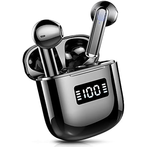 Auriculares Inalámbricos Bluetooth 5.3 con 4 Micrófonos ENC, 25H de Duración, Pantalla LCD Cover