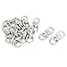 Aexit 4mm Thickness Hooks 304 Stainless Steel Double End Chain Swivel Boat Sea Anchor Screw-in Hooks 12 Pcs