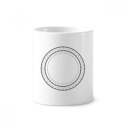 Porte-brosse à dents en céramique motif totem tasse blanche 350ml polyvalente pour stylo et pinceaux