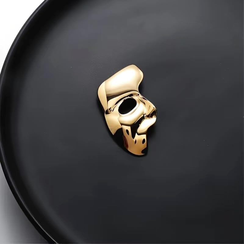 Image of Brooch Pins Gold Mask Lapel Vintage Hijab Brooches for Women Men Fashion Jewelry Clothing Decoration Accessories