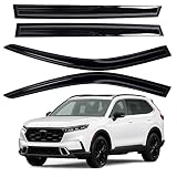 AUXKO Window Rain Guards for Honda CRV 2023 2024 2025 2026 Outside Tape-On Shatterproof Sun Smoke Guard Vent Visors Side Window Wind Deflectors Accessories for Honda CR-V 2023-2026