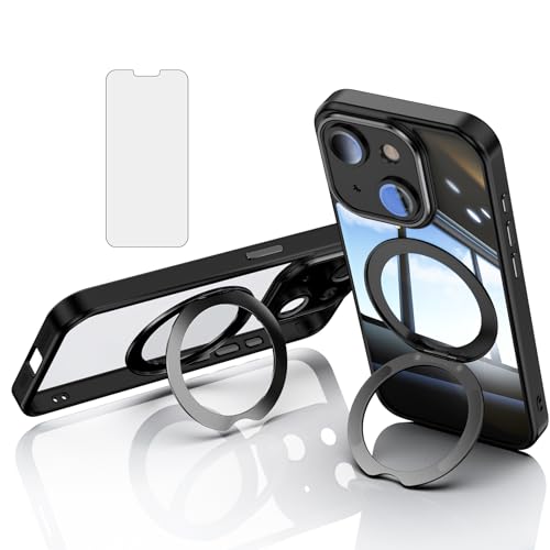 Coque iPhone 13 bague rotative et protection écran incluse