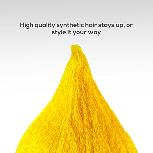 Yellow Troll Wig - Adjustable Troll Doll Wig Suitable For All Ages - Stylable Wig - Troll Inspired For Retro Or Modern Costumes #TOP3