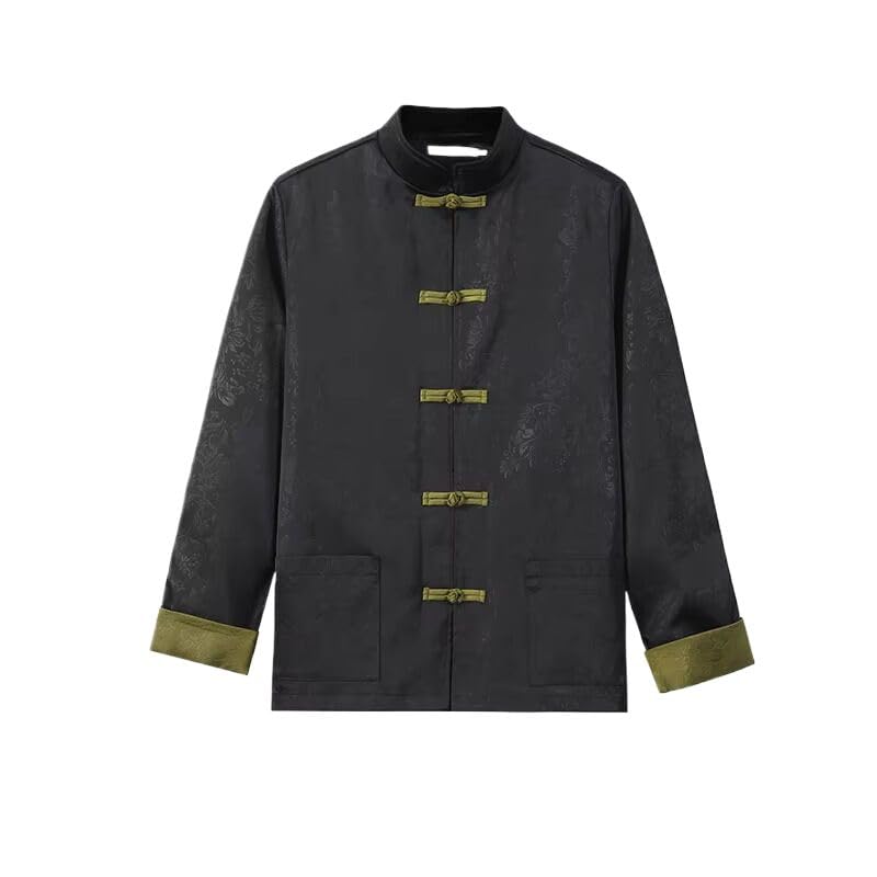 Chinese Style Jacket Tang Suit Chinese Tops Stand Collar Long Sleeve Coat