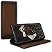 kalibri Case Compatible with BlackBerry KEYtwo LE (Key2 LE) - Genuine Leather Cover with Card Slots Stand - Vintage Brown