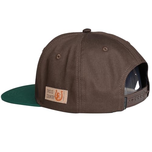 Image of EDTREK Performance Outdoorsman Snapback Truck Hat with Flat Brim - Unique Animal Embroidery