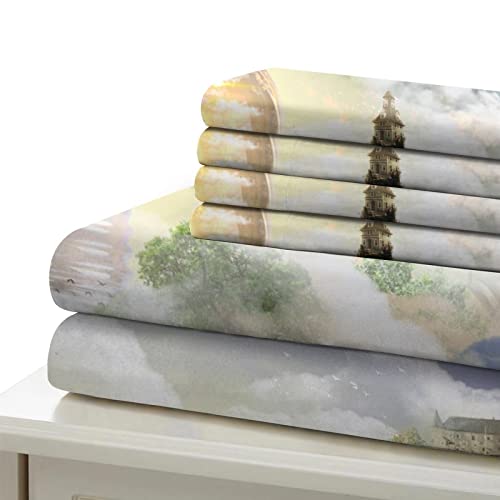 Housse de couette impression 3D paysage naturel parure de lit fantaisie zippée microfibre
