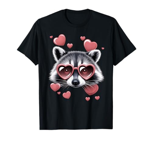 Raccoon Animal For Women Girls Kids Heart Raccoon Lover T-Shirt