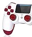 Produktbild DBBOZ Wireless Controller für PS4, Wireless Gamepad Controller Joystick mit Dual Vibration, 6-Achsen Gyro Sensor/Audio Funktion, für PS4/Pro/Slim/PC Weiß Rot