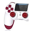 Wireless Controller für PS4, Game Controller Joystick mit Dual Vibration/6-Achsen Gyro Sensor/Audio Funktion, für PS4/Pro/Slim/PC