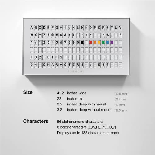 Vestaboard Message Board - Limited Edition White - Inspire From Anywhere With The Award-Winning 42” Split-Flap Display #TOP1