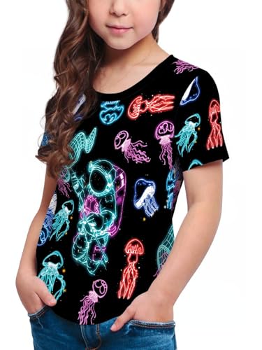 Image of Frogwill Boys Girls Shirts 3D Graphic T-Shirt Neon Clothes Short Sleeve Animal Print Tee 5-13 Years