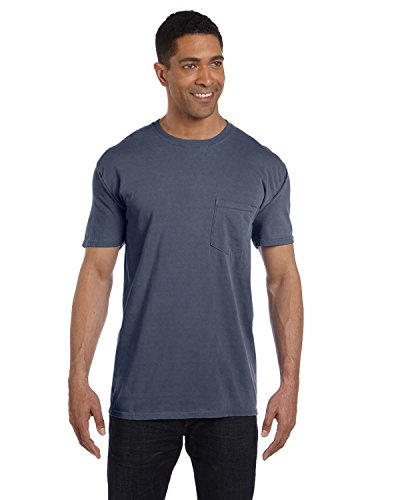 Comfort Colors Chouinard 6030 Adult Heavyweight Pocket Tee-Washed DENIM-2XL