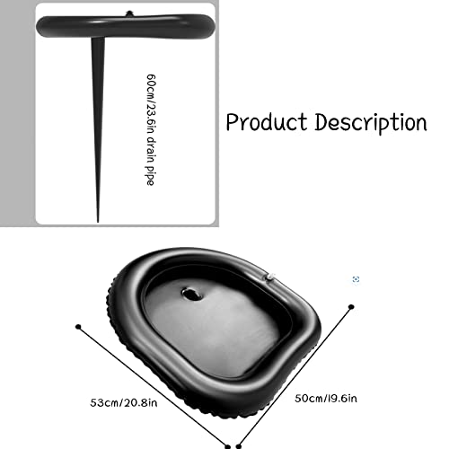 HIDDIT Inflatable Shampoo Basin Set with Air Pump Portable Shampoo Bowl Shampoo Tray for Bedridden, Elderly, Disabled, Pregnant Children, and Wheelchair People