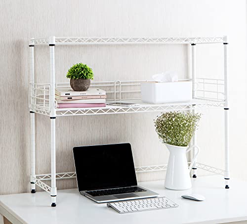 Suprima Desktop Carbon Steel Bookshelf - White #TOP1