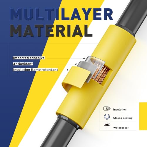 haisstronica 3:1 Heat Shrink Tubing, Shrink Ratio Adhesive Lined Marine Grade Heat Shrink Tube for Home, Automotive and Industrial (Yellow) 65FT 1inch by haisstronica - Image 5