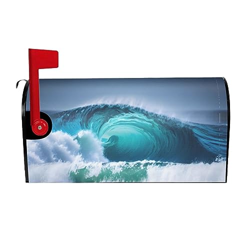Copertura impermeabile per cassetta delle lettere con magneti onda oceanica stampa cassetta delle lettere involucri per cassette postali 65 x 53 cm
