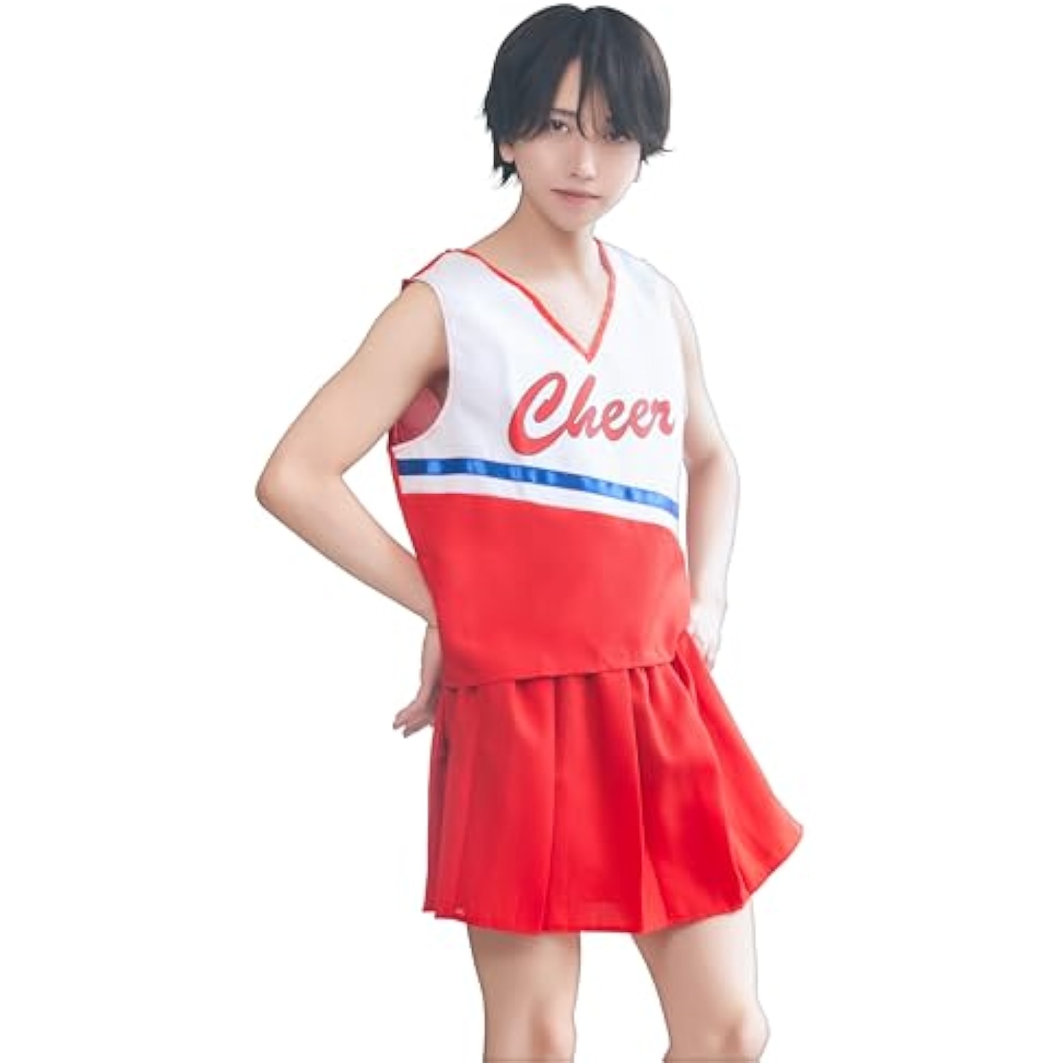 クリアストーン(Clearstone) ハニーボーイ コスプレ ハロウィン チアガール メンズ レッド 詳細画像1