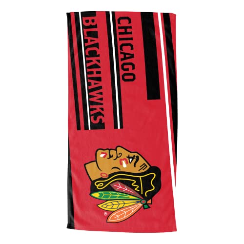Northwest NHL Chicago Blackhawks Unisex-Youth Hooded Youth Beach Towel, 21" x 51", Liner