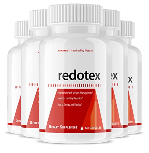 Nutrixpress (5 Pack) - Redotex Capsules- New Redotex Pills Original Formula, Redotes Mexico Caps, Pastillas Mexicanas, NF, RedotexPills, Capsulas, RedotexCapsules, 150 Days Supply