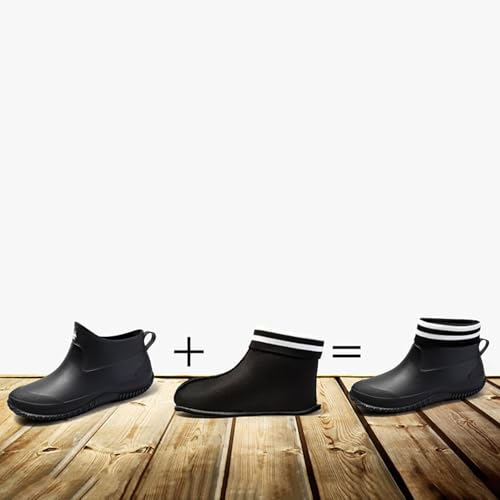Bottes de pluie à tige courte imperméables avec coupe confortable