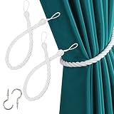 Fenghuangwu Curtain Tiebacks Ropes Tie-Backs, Handmade Curtain Holdbacks Made from Rayon with 2 Meta