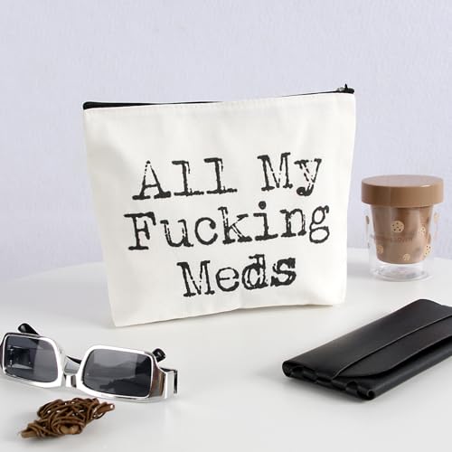 Funny Letter Print Travel Medicine Bags Makeup Bag,Nurse Practitioner Gifts for Women,Med Bag For Girl4