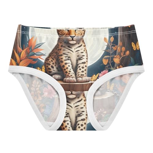 Autumn Cute Leopard Girls Underwear Toddler 2t Cotton Cute Panties Girl Animals Briefs Underpants