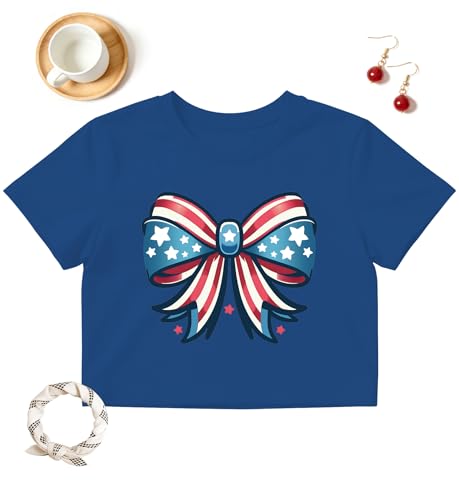 Image of 4th of July Bow Tank Top Women-Vintage American Bow Sleeveless Shirt USA Flag Tee Top Patriotic Tank Top