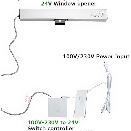Actuador automático de ventanas con carrera ajustable hasta 1000mm para tragaluces 8