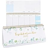 Tischkalender 2025 - Moseem Wochenplaner für Schreibtisch, Kalender 2025 von Januar 2025 bis Dezember 2025, Stehkalender 2025