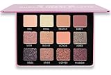 Lamora Pink Eyeshadow Palette - 12 Soft Mauve Rose Shadows, Multi-Use Eye Makeup Palette with Matte & Shimmer Finishes, Ultra-Blendable Everyday Neutrals, Long-lasting Wear, Travel Makeup with Mirror