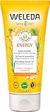 WELEDA Bio Energy Duschgel vegan - Naturkosmetik Aroma Shower Duschseife für Frauen & Männer mit Ingwer / Zedernholz Duft, Natürliche Hautpflege Dusche zur Reinigung von Gesicht & Körper (1x 200ml)
