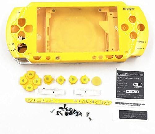 Housing Case Shell with Buttons Screwdrivers for Sony PSP 1000 1001 - Yellow