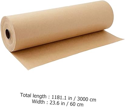 DOITOOL Yellow Paper Roll Craft Paper for Wrapping Birthday Baby Shower Wedding Christmas Diy Crafts 30 Meters