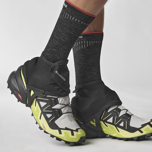 Salomon Trail Gaiters Low Unisex Hiking Walking Trail Running Gaiters, Ease of Use, Durability, and Protection